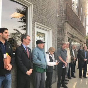 Andrea Raila at Hegewisch Business association office of econmic development event outside